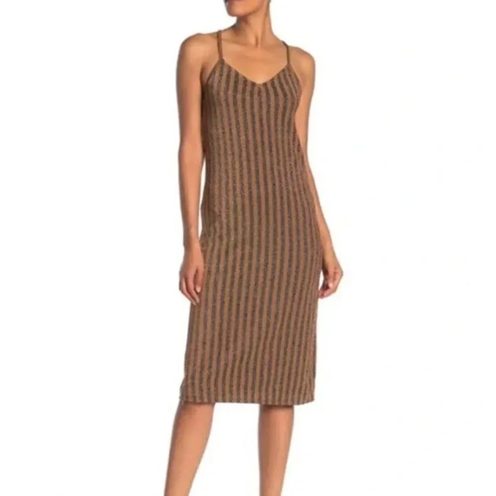 ✨ GOOD LUCK GEM Stripe Midi Slip Dress ✨